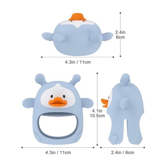 【3 Packs】 Teething Toys for Babies 0-6 Months, Never Drop Silicone Baby Teether, - Picture 6 of 6